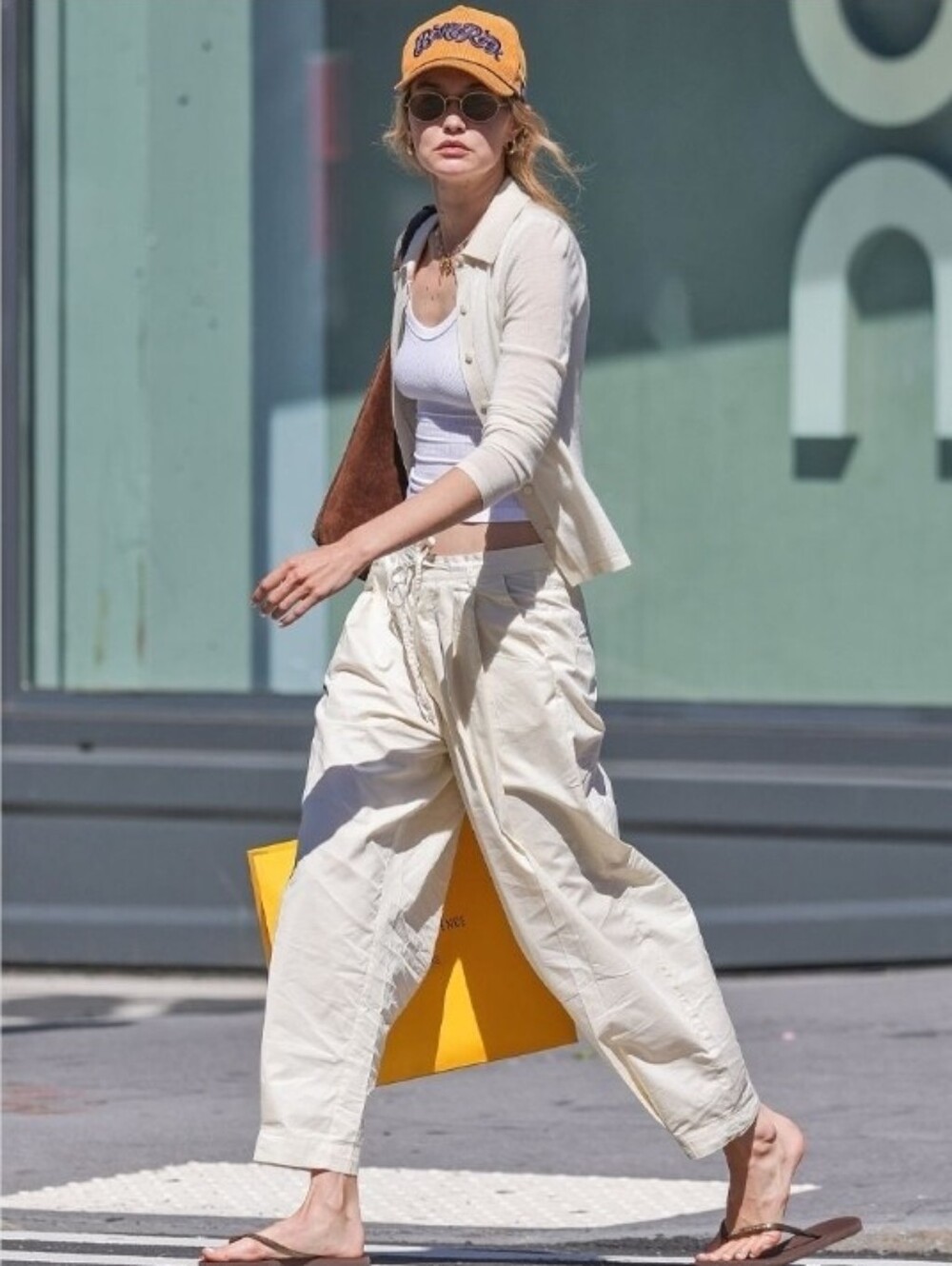Quince Vintage Wash Tencel Drawstring Cargo Pants Shale Small